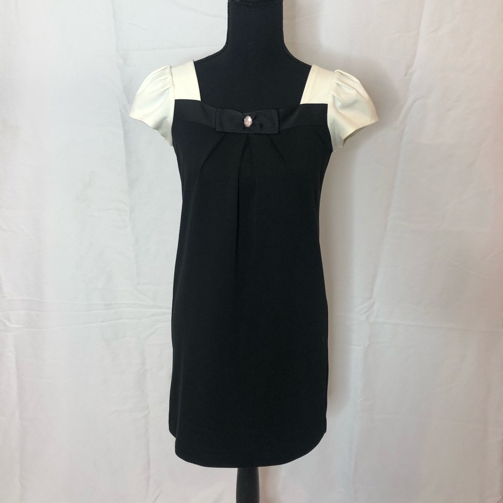 Girls Black and White Mini Dress